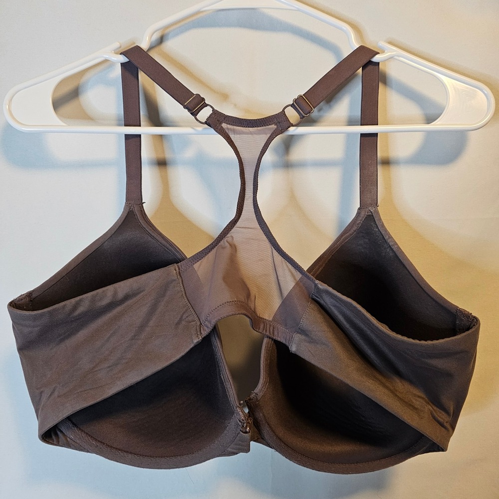 Victoria's Secret Racerback Perfect coverage Bra 40DD Brown Front Closure - Picture 4 of 7